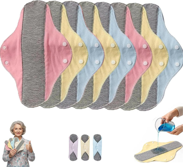 inefole VelourPads Incontinence, Reusable Leak-Proof Washable Incontinence Pads, Reusable Pads Menstrual, Washable Leakproof