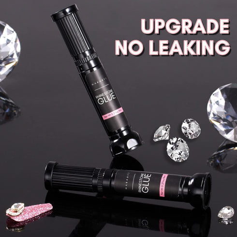 Makartt Nail Rhinestone Glue Gel, Upgrade Gel Nail Glue with Brush & Pen Tip, Super Strong Adhesive for Nail Charms