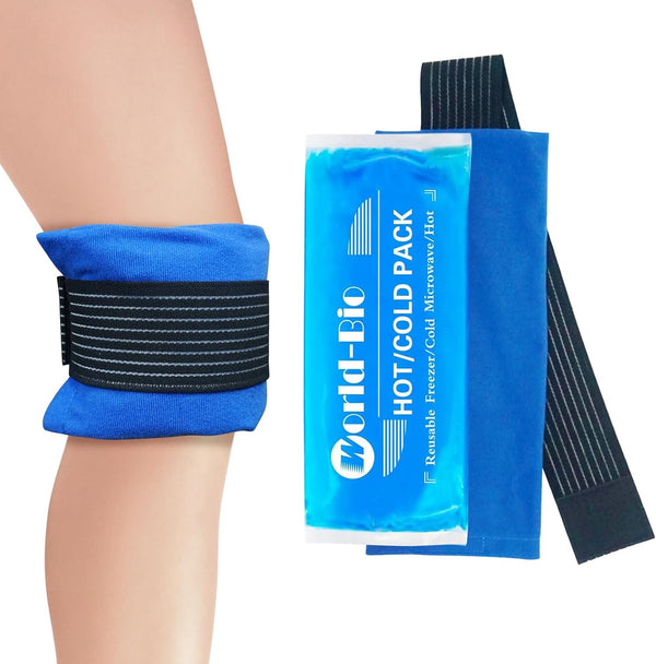 Reusable Soft Gel Ice Pack Wrap for Injuries, Flexible Hot Cold Pack for Neck, Shoulder, Knee, Ankle, Wrist, Foot,