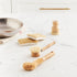 Set 5-Piece Set 2 Tieralia Bamboo Dish Brush Gift Kitchen Cleaning with Bottle Brush, Round Scrub Brush, Palm Brush