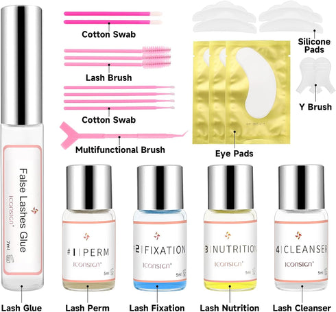 Lash Lift Kit, Professional Eyelash Perm Kit, Upgraded Glue Version for Lash Extensions and Curling