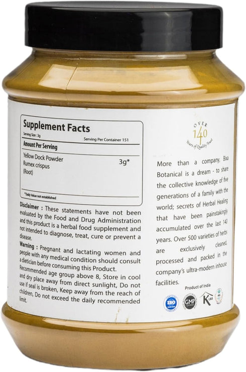 Inflammation (454 (16 Oz)) bixa BOTANICAL Yellow Dock Powder (Rumex Crispus) Herbal Supplement for Chronic Skin