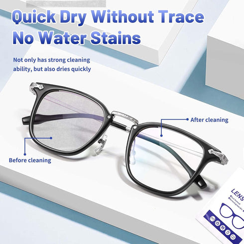icepac 500 Lens Wipes for Eyeglasses - Pre-Moistened Individual Wrapped Eye Glasses Cleaning Wipes | Glasses Cleaner