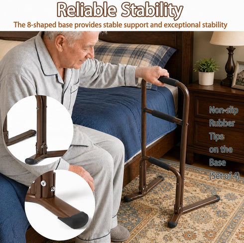 PXNTLA 3-Tier Couch Chair Stand Assist Aid for Seniors, Stand Assist Rail for Elderly - Fixed Height Floor Standing