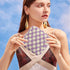 Small Makeup Bag for Purse, Mini Checkered Cosmetic Bag Zipper Cute Make Up Pouch Travel Toiletry Bag Makeup Aesthetic Accessories Storage Bag Organizer for Women Girls