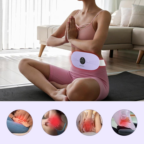 Besky Portable Cordless Menstrual Heating Pad for Cramps, 3 Heat Levels, Rechargeable Small Heating Pad for Pain Relief