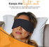 Happyluxe Escape Sleep Mask - Buttery Soft Airplane Eye Mask for Sleeping, Machine Washable - Jet Black