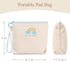 SIDESUGAR Canvas Period Pouch Soft First Period Kit Bag Small Discreet Menstrual Cup Pad Pouch Cute Sanitary Napkin