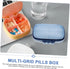 HAKIDZEL Portable Multi-Grid Weekly Pill Organizer Box Medicine Case Large Capacity Compartments Compact Holder
