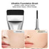 Ultrathin Foundation Brush for Liquid Makeup,Flat Spatula Liquid Foundation Brush Premium Face Korean Makeup Brush for Blending Cream (Silver)