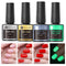 UR SUGAR No Wipe Base and Top Coat - 4 Pcs Glow in The Dark Matte Glossy Finish Gel Nail Polish Kit