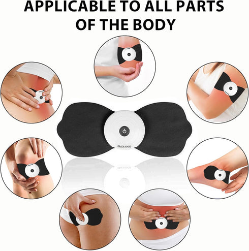 Wireless TENS & EMS Unit Back Pain Relief Massager - APP Controlled Bluetooth Muscle Stimulator for Back, Shoulder,