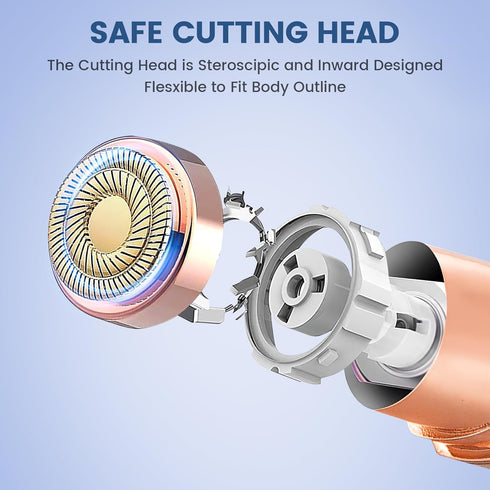 Mini Electric Facial Hair Remover for Women, USB Rechargeable Razor for Lips, Chin, Armpit, and Peach Fuzz