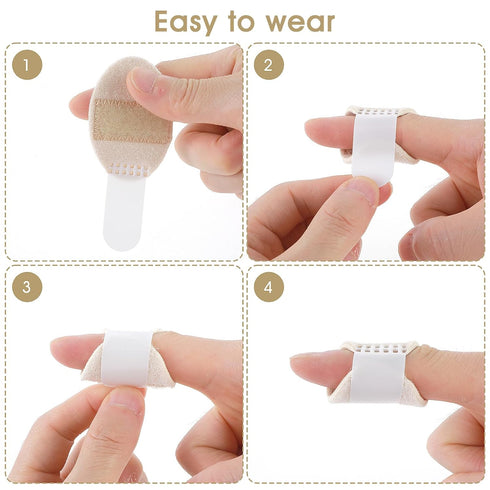 DIVINA VITAE Trigger Finger Splints - 5PCS Thumb Brace for Trigger Finger Pain Relief, Fits All Fingers (Skin Color)