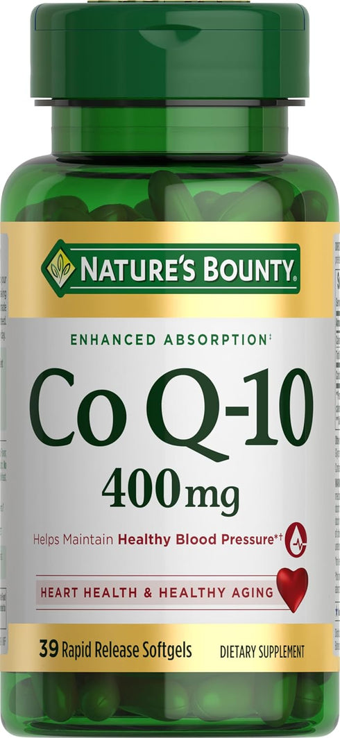 Nature's Bounty CoQ10 Dietary Supplement, Supports Heart Health, 400mg, 39 Softgels
