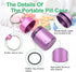 INKULTURE 01 Portable Aluminum Alloy Medicine Organizer Box Tablets Container Case Keychain Stackable & Waterproof