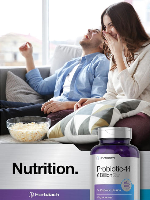 Horbaeach Chewable Probiotics 200 Tablets | 6 Billion CFUs | 14 Probiotic Strains | Vegetarian, Non-GMO & Gluten Free