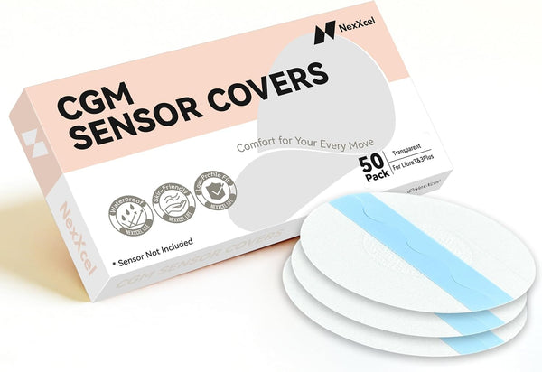 N NEXXCEL NeXxcel 50 Pack Sensor Covers for Freestyle Libre 3 and 3 Plus