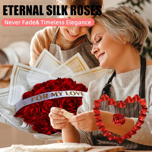 LatinaFlorista 500 Satin Ribbon Petals Pcs Half Finished Floral Accessories Easy to Assemble for Bridal Bouquet Making