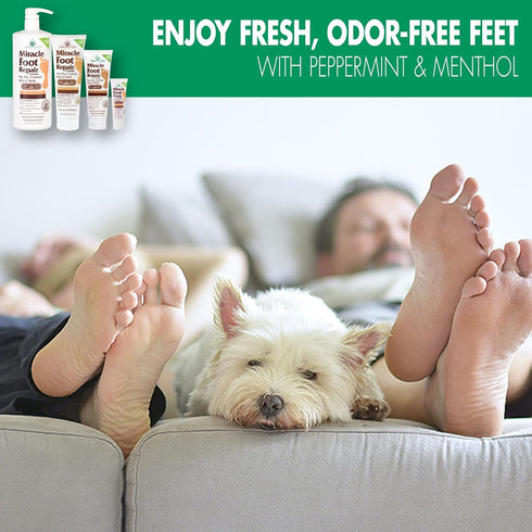 Miracle Foot Repair Cream, 4 oz, Repairs Dry Cracked Heels, Diabetic-Safe, Moisturizes and Softens Feet, 2-Pack