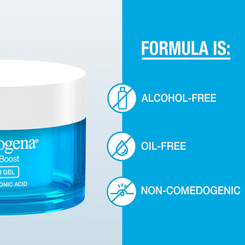 Neutrogena Hydro Boost Face Moisturizer with Hyaluronic Acid, Oil-Free Water Gel Lotion for Dry Skin, 1.7 oz