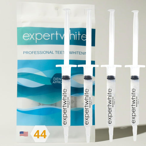 44% Teeth Whitening Gel Syringe Refill Pack for Aligner Trays, 4 gels (3cc Each), Made in USA, 15-Minute Treatment