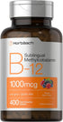 Horbaach Vitamin B12 Sublingual 1000 mcg, 400 Fast Dissolve Tablets, Natural Berry Flavor, Vegan, Gluten Free
