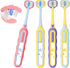 PANIMOSI Toddler Toothbrush 4 Pack, Soft Baby Toothbrush Efficient 3 Sided Kids Tooth