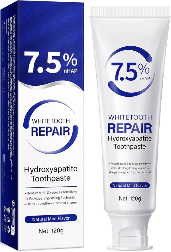 QRZBPZWE Hydroxyapatite Toothpaste Protects Enamel, Strengthens Teeth, Deeply Cleans and Promotes Oral Health
