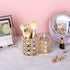 Hipiwe Makeup Brush Holder, Gold Bling Crystal Organizer for Brushes, Remote Control, and Cosmetic Tools, 2-Slot