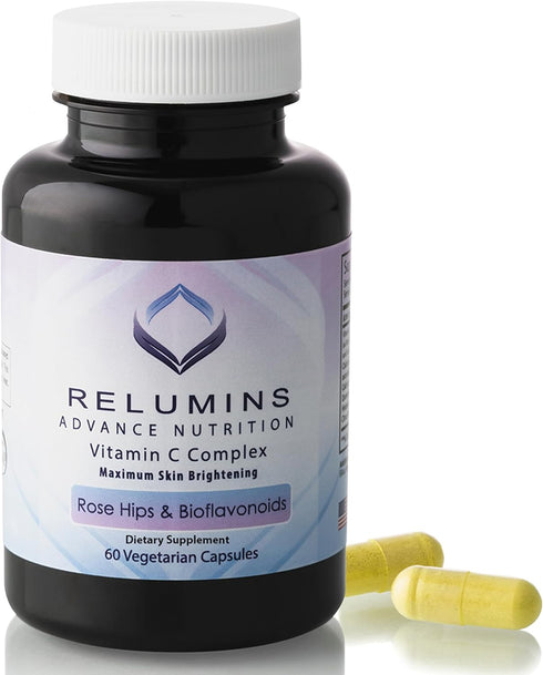 Relumins Advance Vitamin C - MAX Skin Brightening Complex with Rose Hips, 60 Capsules