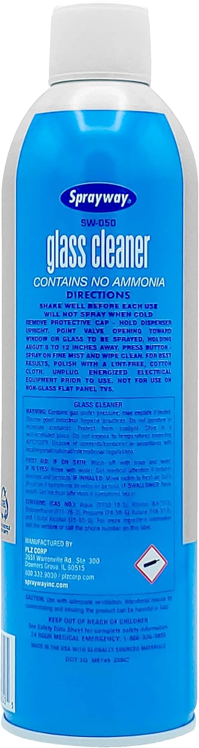 Sprayway Glass Cleaner, SW-050 19 oz Cleaner for Auto and Home for a Streak-Free Shine, Deep Cleaning Foaming Action, Safe for Tinted & Non-Tinted Windows, Ammonia Free Foam Glass Cleaner, Pack of 3