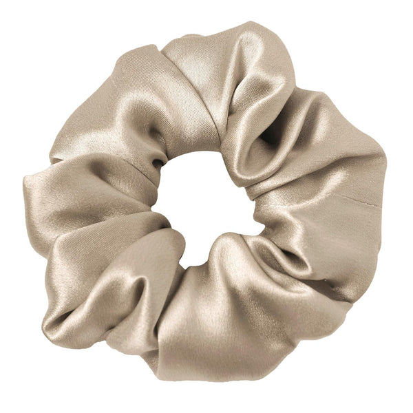 LILYSILK Silk Hair Scrunchies, 100% Mulberry, No Damage, Elastic Ponytail Holders, 1Pc, Coffee