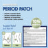 HealthWise Menstrual Pain Relief Bundle, 20Ct Menthol + Eucalyptus Period Patches, Heating Pad for Therapeutic Care