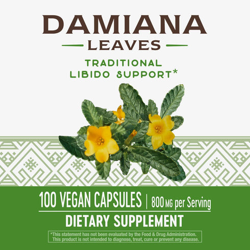 Nature's Way Damiana Leaves, 800 mg per serving, 100 Vcaps
