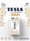 TESLA BATTERIES 9V GOLD+ (6LR61 / BLISTER FOIL 1 PC), Maximum Power Alkaline Batteries, 10 Year Shelf Life