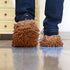 TOLUON 2Pcs Mop Slippers Shoe Covers,Soft Washable Dust Duster Slippers,Reusable Multi-Function Mop Socks Dust Hair