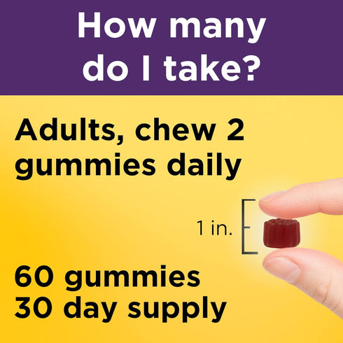 Nature Made Elderberry with Vitamin C and Zinc, 60 Elderberry Gummies, Dietary Supplement for Immune Support