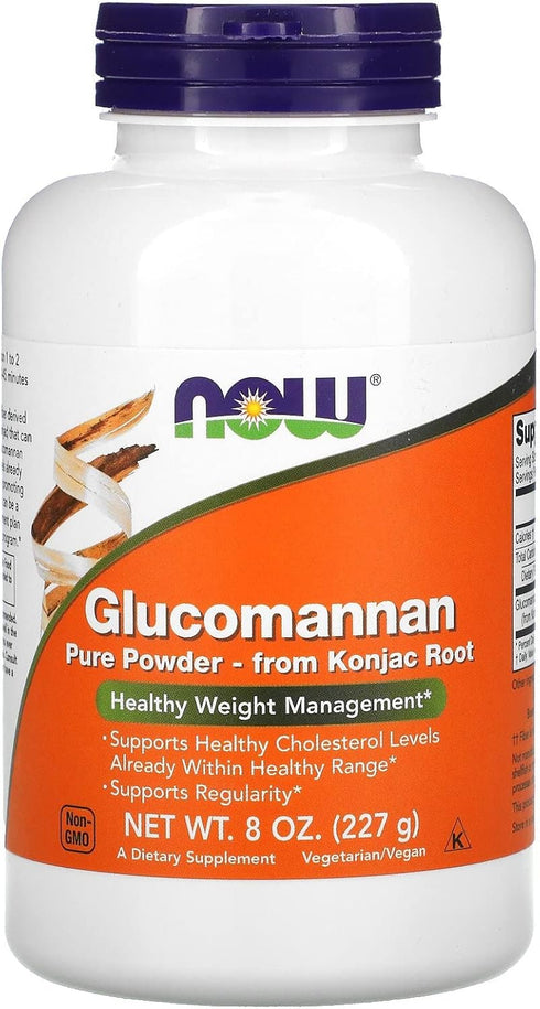 NOW Foods Glucomannan Pure Powder, 8 Ounce, Supports Regularity and Healthy Weight Management