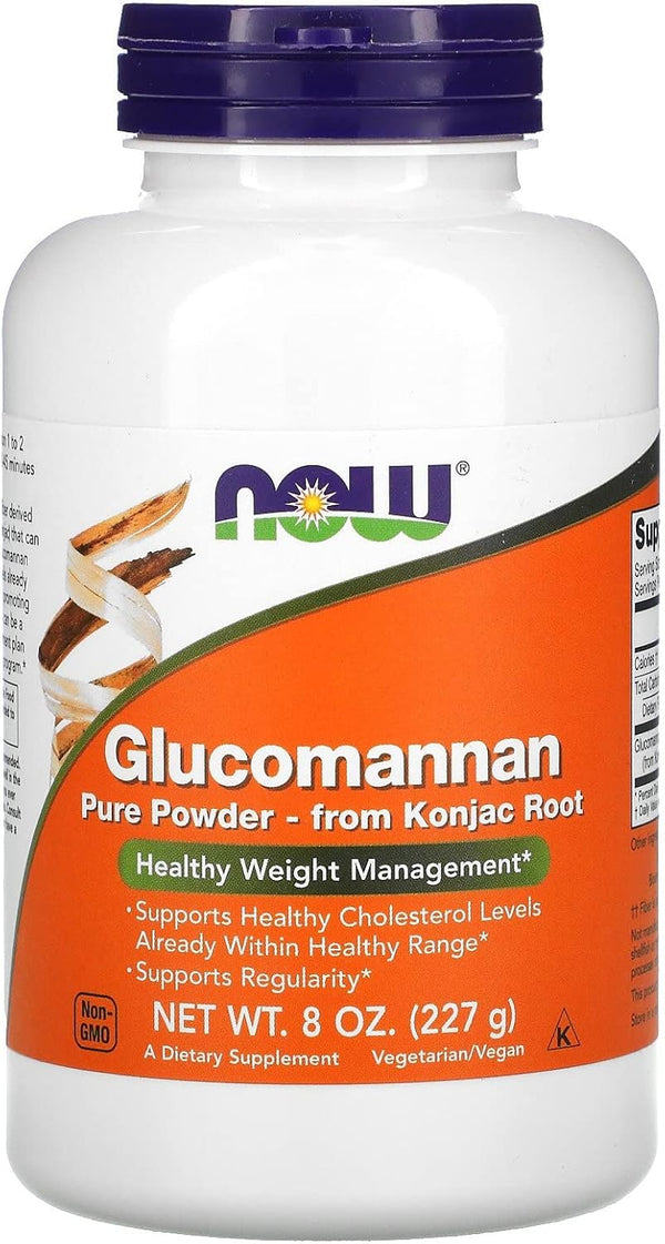 NOW Foods Glucomannan Pure Powder, 8 Ounce, Supports Regularity and Healthy Weight Management