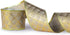 Gold Wired Christmas Tree Ribbon, 2.5 Inch Burlap, 6 Rolls 36 Yards Metallic Glitter Crafts for Gift Wrapping, Bows,