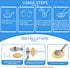 TOFAIRONM Kitchen Scrub Brush with Handle, Non-Scratch Extra Strong Cleaning Brush for Wok, Cast Iron, Pans, Oven