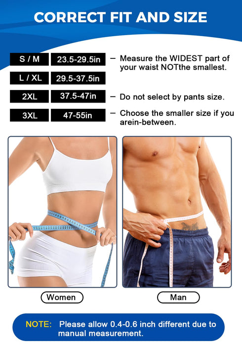 Back Brace for Lower Back Pain Relief with Lumbar Pad for Men and Women - Gray/Blue, S/M Fit