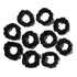 Pack of 10 Small Velvet Scrunchies - Mini Thin Elastic Hair Ties for Women Hair Accessories (Black)