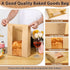 Sublaga 70 Pack 14" 8.3" 3.5" Packaging 75 Bread Bags with Tin Tie Tab Lock, Large Kraft Paper Sour Dough Bag