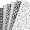 AnyDesign 12 Sheet Black White Wrapping Paper, 19.7 x 27.6 Inch Minimalist Gift Wrap Paper for Birthday Graduation