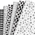 AnyDesign 12 Sheet Black White Wrapping Paper, 19.7 x 27.6 Inch Minimalist Gift Wrap Paper for Birthday Graduation