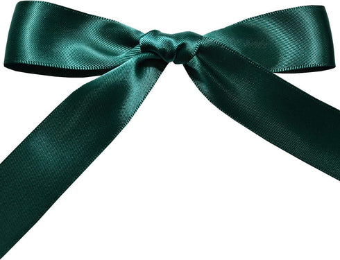 Morex Ribbon Double Face Satin Ribbon 7/8" X 50 YD Hunter Ribbon for Gift Wrapping, Birthday Gift Cards, Crafts,