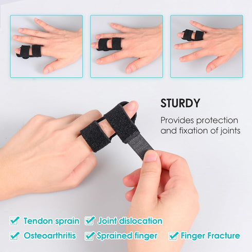 Cozyhealth Finger Splint (2 Pack), Universal Finger Straightener for Arthritis Pain and Support