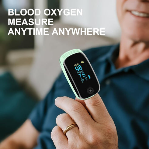 Spo2 6 Fingertip Pulse Oximeter with Respiration Rate Monitoring, PI & RR Measurements, Rechargeable Blood Oxygen